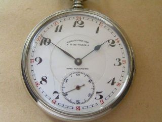 SI RE Chronometre   Antique Swiss Pocket Watch c1910
