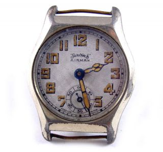 Pre WWII Services Watch Co. Ltd. AIRMAN Pilot Wrist Watch 1920 30 Air 
