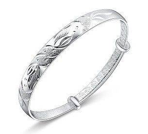 Sterling Silver two phenix adjustable elite cuff Bracelet bangle