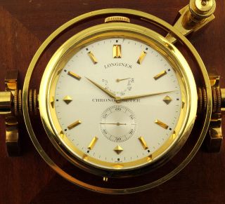 Longines unusual 2 day display deck watch up and down Chronometer RARE