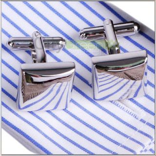 New Classic Men`s Wedding Party High Quality Smooth Cufflinks Square 