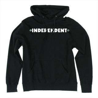 Independent Painted Bar/Cross Pullover Hooded Sweatshirt Black
