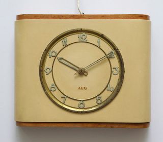   1932 AEG Germany wall desk clock   Art Deco   no Junghans Kienzle