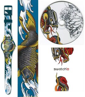 Swatch Special Limited Edition  Waved Koi  by Tin Tin