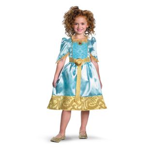 Girls Child Disney Pixar Brave Movie Merida Green Princess Dress 