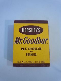Vintage Mr. Goodbar Box Hersheys Chocolate 24 Count Box Top Empty 