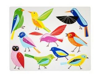IKEA Set of 4 Colorful Birds Placemats Place Mat Klistrig NEW Dining 