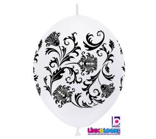 PEARL WHITE DAMASK LINKOLOON BALLOONS ARCH BABY WEDDING BIRTHDAY FAST 
