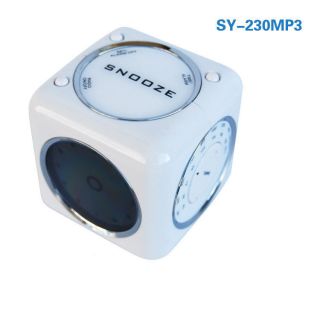   Mini  Player USB SD Slot Snooze Speaker FM 3 in One Clock Radio