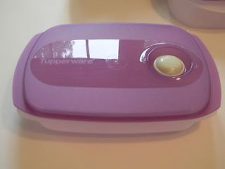   Crystalwave Microwave Safe Clear & Purple Lunch Container & Seal New