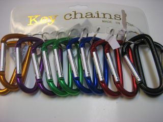 Lot 12 Carabiner Spring Belt Clip Key Chain / 3 / Aluminum / Free 
