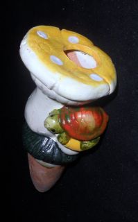 Watering Plant Spike Turtle Climbing on Yellow Mushroom