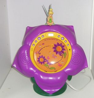Disney CD Tinker Bell Player Flower Electric Purple Boombox Music 