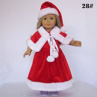   Hat Dress Shawl outfit for American Girl 18 Doll Clothes A028