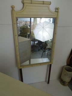 Faux Bamboo Hollywood Regency Henry Link Mirror Mid Century Modern 