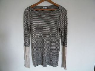 Anthropologie striped black and cream top Louise et Charlotte small 