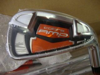 Cobra AMP Iron Set Golf Clubs 4 PW,GW Steel Regular Flex Shafts
