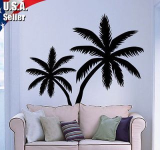 Wall Decor Art Vinyl Removable Mural Decal Sticker Large Palm Tree Set 