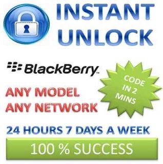 Blackberry Unlock Code 8310 8520 8900 9000 9300 9500 9700 9780 9790 