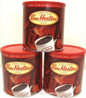 x3 Tim Hortons FRESH Coffee Large Tins Canada Horton’s