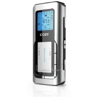 COBY CX 90 Digital Portable AM FM Pocket Radio Silver