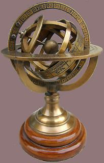 Nautical Brass Sphere Armillary Collectible Nautical Decor Gift