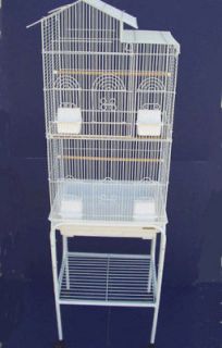 Canary Parakeet Cockatiel Lovebird Finch Bird Cage 6894 & 4814 White 