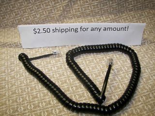   Lucent Avaya 12ft Black Receiver Coil Handset Phone Cord Lot of 10