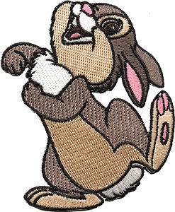 Walt Disney Bambi Thumper Rabbit Embroidered Iron On Applique Patch 
