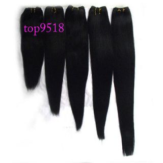   weft Remy Human Hair Extensions 10 26inch natural color Grade AAA