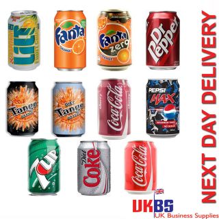 Lilt Fanta Dr Pepper Cherry Coke Pepsi Max Diet Coke Coca Cola Cans 2 