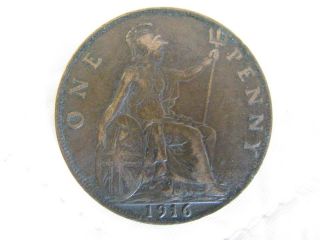 UK 1916 Nice old Coin 1 Penny Georgivs V (Great Britain)