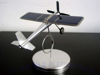 Solar Airplane Kit 0.4W Funny Decorative Aircraft Model For Car Desk 