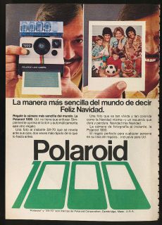70S ARGENTINA ADVERTISING POLAROID 1000 CAMERAS AD