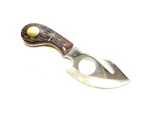 Bone Collector HANDMADE Gut Hook Short Blade Skinner Knife   440 SS 
