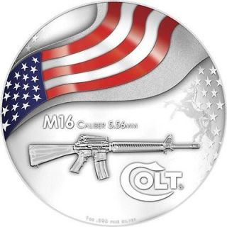 America 2010 5$ Colt M16 1Oz Silver Coin