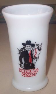1950s Hopalong Cassidy Lunch Mug W/ RED & BLACK INK HOPALONG CASSIDY 