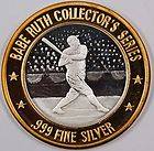 Babe Ruth Collectors Series Silver Medal 714 Home Runs .999 Silver 