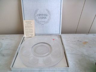 Imperial Glass Crystal Coins Collectors Plate Coins of 1964