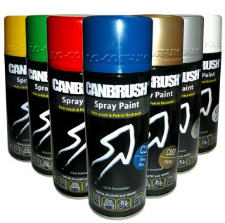 CANBRUSH SPRAY PAINT CANS AEROSOL FOR INTERIOR OR EXTERIOR USE