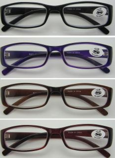 R191A)3 Pairs High Quality Plastic Reading Glasses+1.0+1.​5+2.0+2.5 