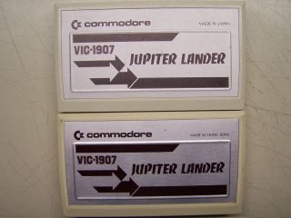 COMMODORE VIC 1907 JUPITER LANDER VIC 20 Game Cartridge Tested Works