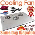   USB 2.0 Cooler Cooling Pad 3 Fan LED For Sony VAIO HP Laptop Netbook