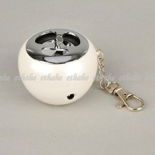   Shaped Key Chain Ring Small Portable USB Speakers Stereo White SEA68