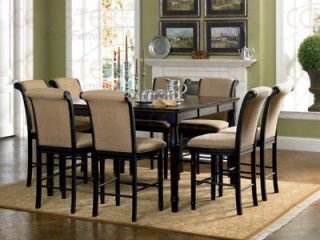 Two Tone Counter Height Dining Table Set with Leaf