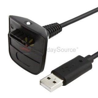 For Xbox 360 Black Wireless Controller USB Charging Cable Replacement 