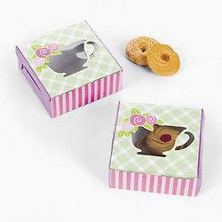 Tea Party Cookie Boxes AS LOW AS 53¢ ea BIRTHDAY TREAT Favor WEDDING 
