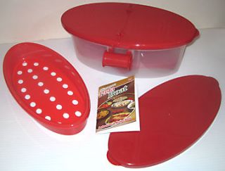 MICROWAVE PASTA BOAT AS SEEN ON TV DELUXE SET STEAMER COOKER BOXED SET