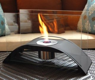 TOP QUALITY MODERN Fireplace Bio Ethanol Freestanding Tabletop Black