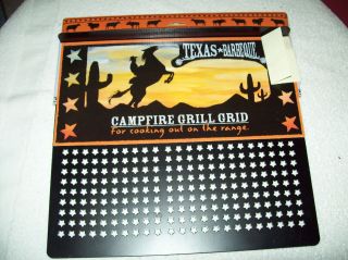 CAMPFIRE GRILL GRID FOR COOKING OUT ON THE RANGE HAS STARS ON IT EASY 